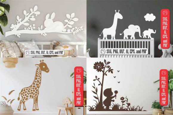 Adorable Laser Cut Baby Wall Decor SVG Bundle for Nursery