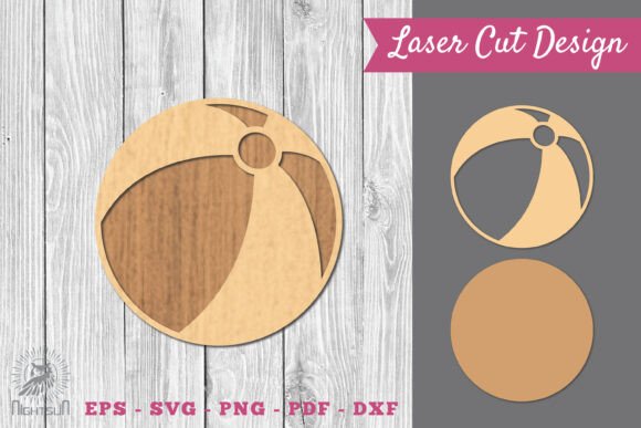 Beach Ball Laser Cut Decoration SVG: Summer Fun for Your Crafts