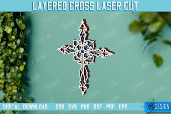 Crafting Meaningful Art with a 3D Layered Cross Design