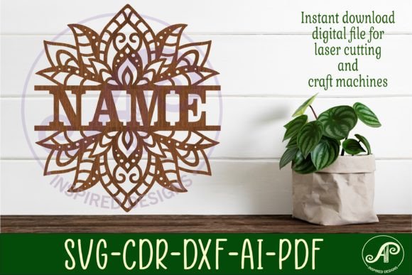 Create Custom Laser-Cut Name Signs with a Lotus Flower Design