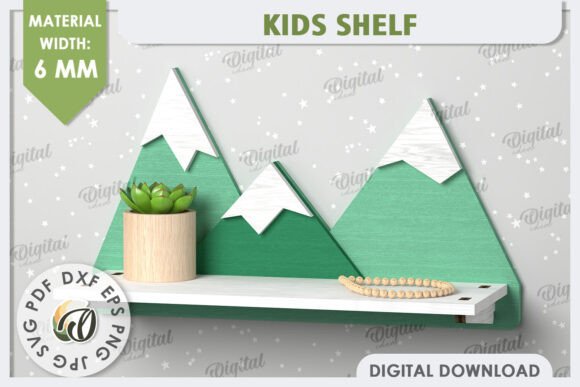 Create Your Own Mountains Wall Shelf Laser Cut