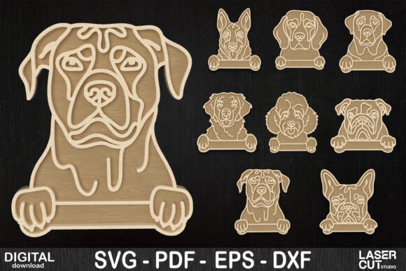 Dog Breed Outline Laser Cut Bundle: Craft Perfect Gifts