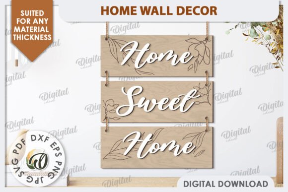 Elegant Home Wall Decor Laser Cut SVG Designs