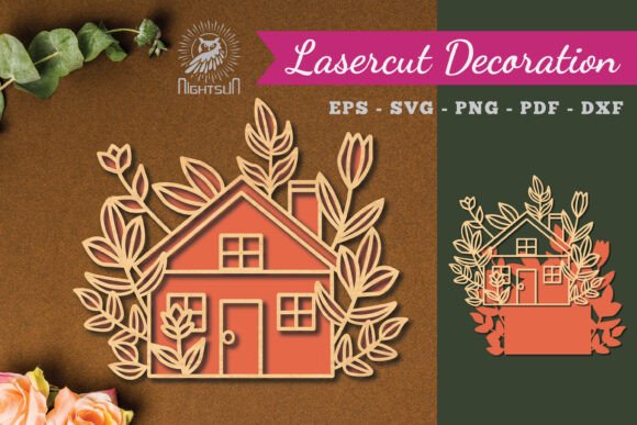 Floral House Laser Cut Decoration 2: A Designer's Delight