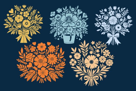 Flower Bouquet SVG Bundle: Perfect for Mother's Day
