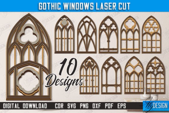 Gothic Windows Bundle: Elevate Your CNC Projects