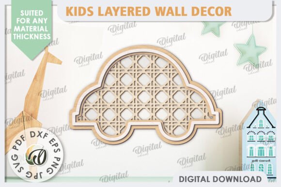 Kids Room Wall Decor Laser Cut: Car SVG for Creative Spaces