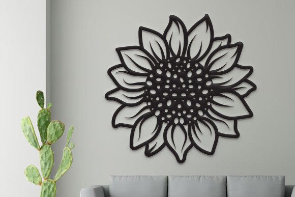 Laser Cut Sunflower Wall Art SVG: Creative Design Files