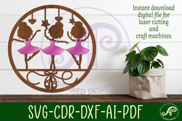 Little Ballerinas Wall Art Sign, SVG: A Graceful Design Download