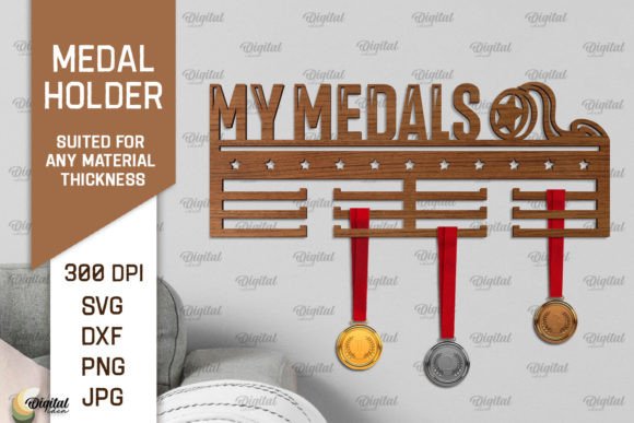 Medal Display Laser Cut SVG for Crafting