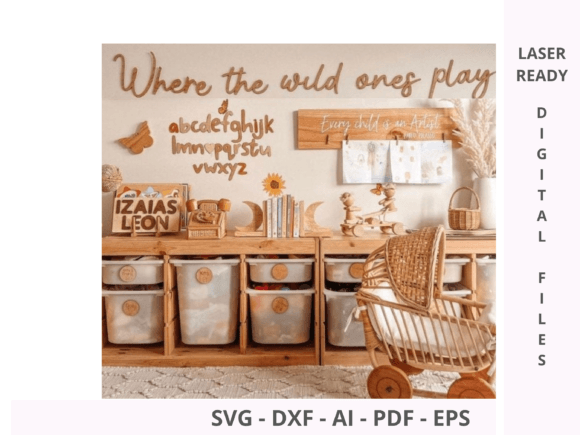 Where the Wild Ones Play Wall Words SVG
